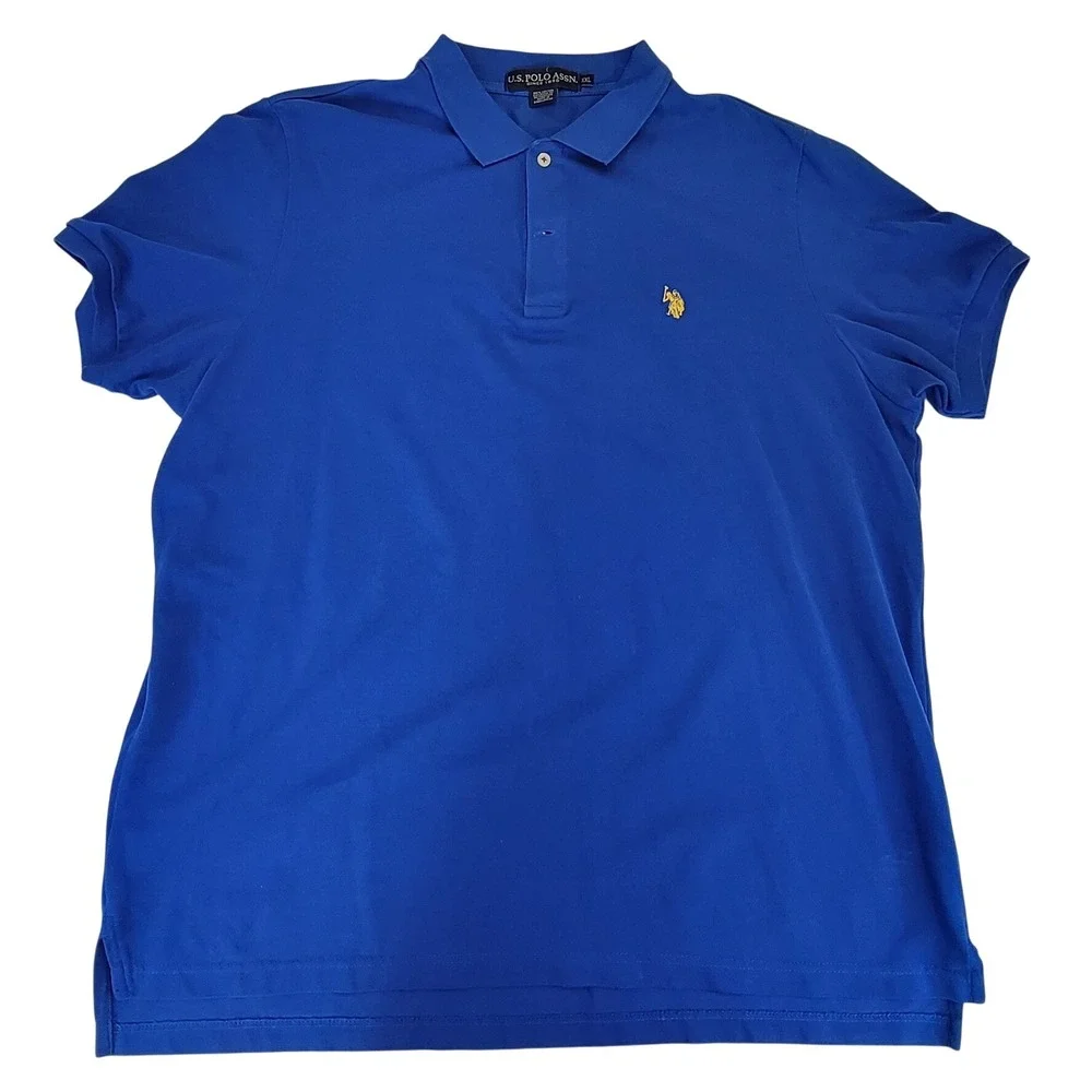 U.S. Polo Assn. Blue Polo Shirt Mens XXL Classic Fit Short Sleeve‎